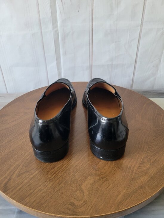 Salvatore Ferragamo Men’s 11.5D Black Leather Penny Loafers. Classic Men’s Dress